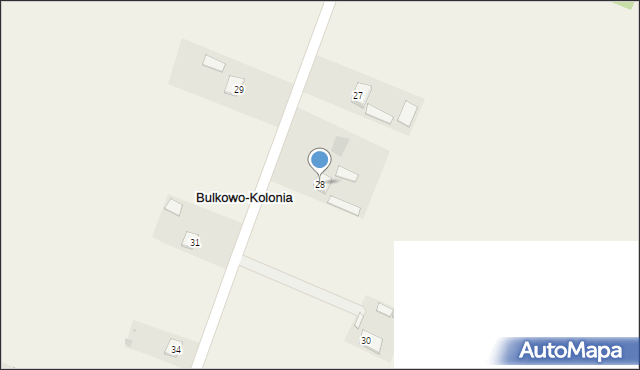 Bulkowo-Kolonia, Bulkowo-Kolonia, 28, mapa Bulkowo-Kolonia