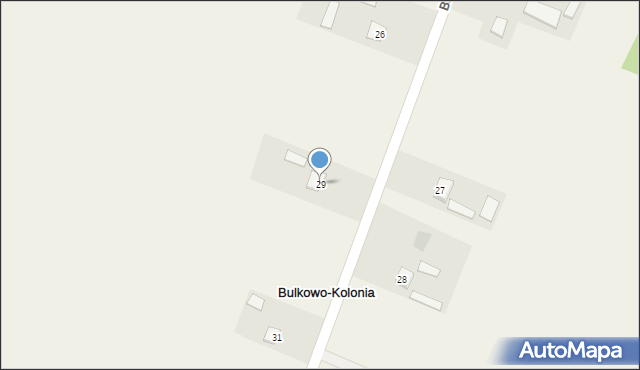 Bulkowo-Kolonia, Bulkowo-Kolonia, 29, mapa Bulkowo-Kolonia