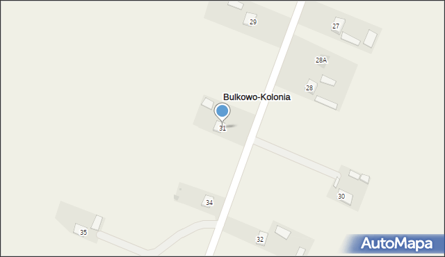 Bulkowo-Kolonia, Bulkowo-Kolonia, 31, mapa Bulkowo-Kolonia