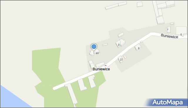 Buniewice, Buniewice, 11a, mapa Buniewice