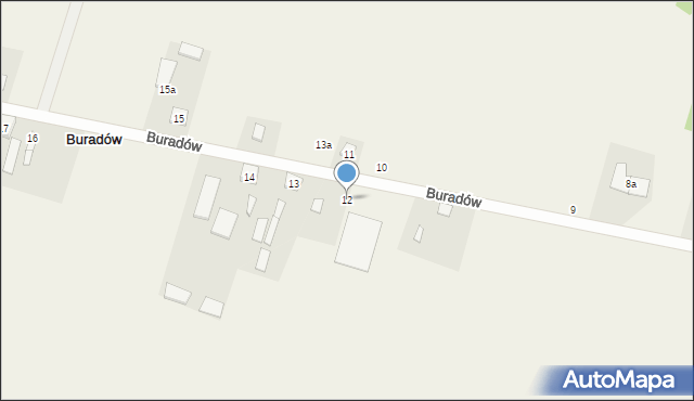 Buradów, Buradów, 12, mapa Buradów