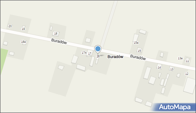 Buradów, Buradów, 16, mapa Buradów