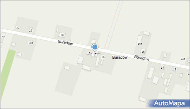 Buradów, Buradów, 17, mapa Buradów