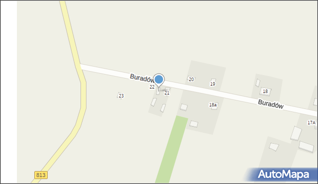 Buradów, Buradów, 21a, mapa Buradów