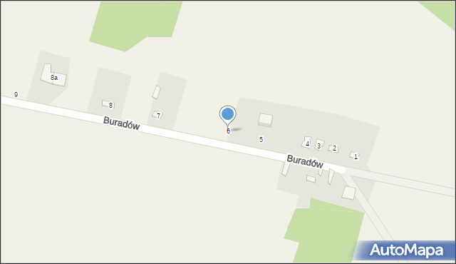 Buradów, Buradów, 6, mapa Buradów