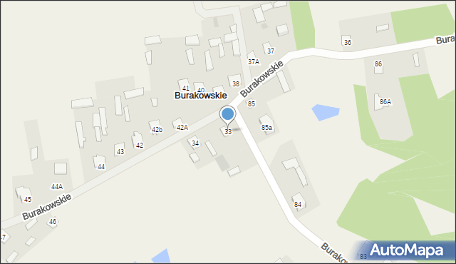 Burakowskie, Burakowskie, 33, mapa Burakowskie