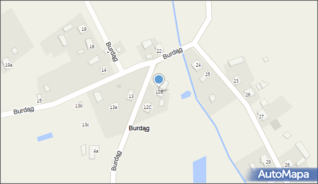 Burdąg, Burdąg, 12B, mapa Burdąg