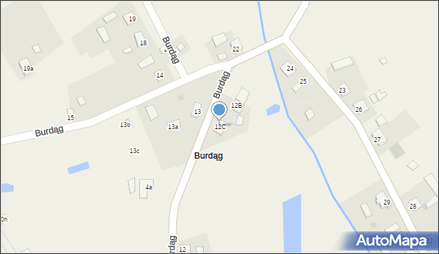 Burdąg, Burdąg, 12C, mapa Burdąg
