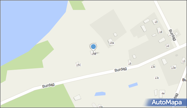 Burdąg, Burdąg, 15B, mapa Burdąg