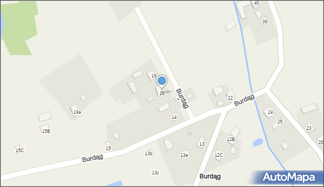 Burdąg, Burdąg, 18, mapa Burdąg