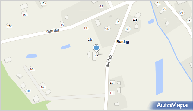 Burdąg, Burdąg, 4a, mapa Burdąg