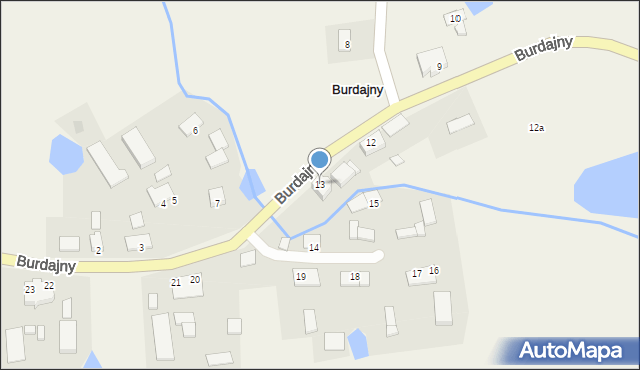 Burdajny, Burdajny, 13, mapa Burdajny