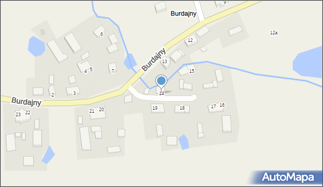 Burdajny, Burdajny, 14, mapa Burdajny