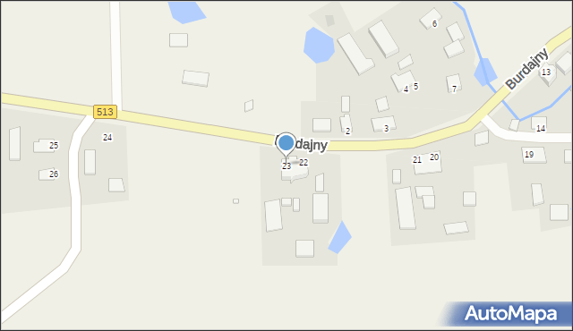 Burdajny, Burdajny, 23, mapa Burdajny