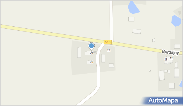 Burdajny, Burdajny, 25, mapa Burdajny