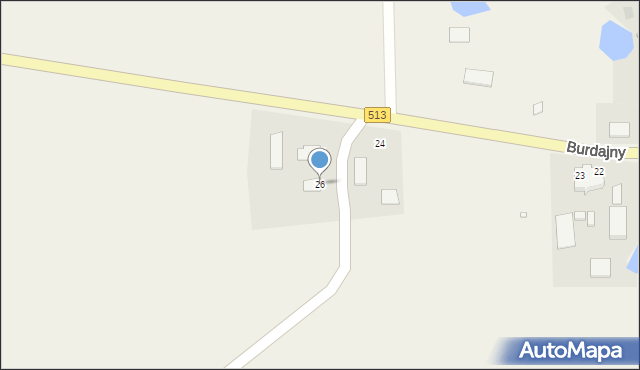 Burdajny, Burdajny, 26, mapa Burdajny