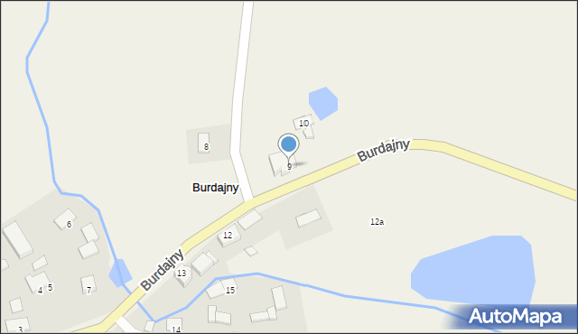 Burdajny, Burdajny, 9, mapa Burdajny