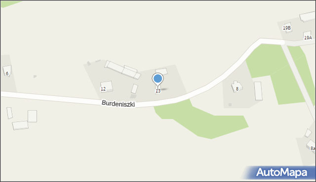 Burdeniszki, Burdeniszki, 13, mapa Burdeniszki