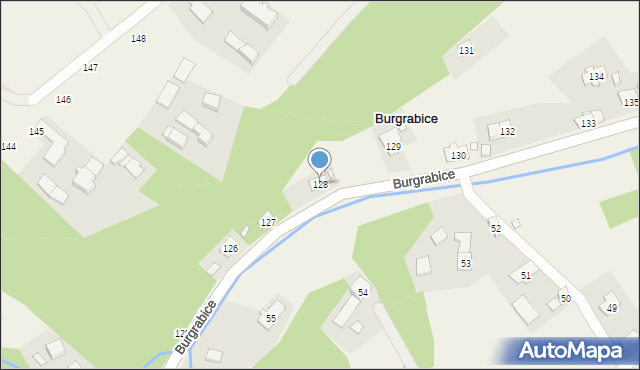 Burgrabice, Burgrabice, 128, mapa Burgrabice