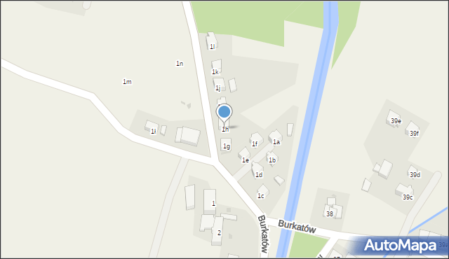 Burkatów, Burkatów, 1h, mapa Burkatów