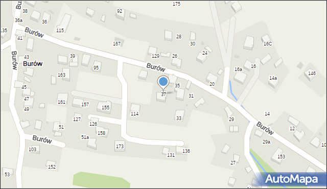 Burów, Burów, 37, mapa Burów
