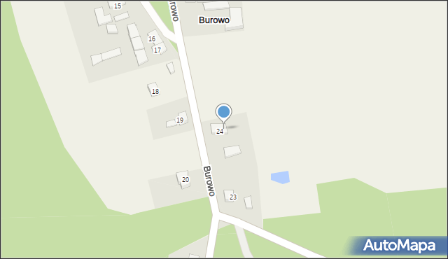 Burowo, Burowo, 24a, mapa Burowo