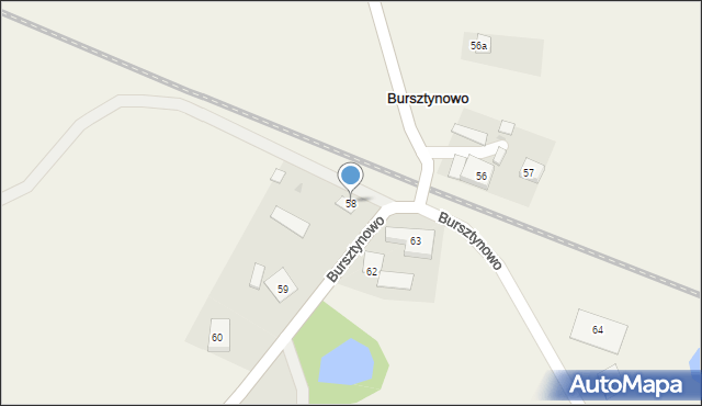 Bursztynowo, Bursztynowo, 58, mapa Bursztynowo