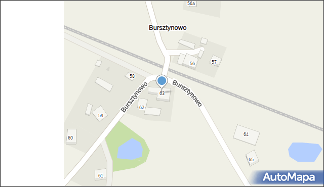 Bursztynowo, Bursztynowo, 63, mapa Bursztynowo