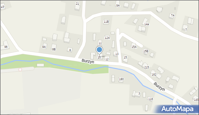 Burzyn, Burzyn, 10, mapa Burzyn