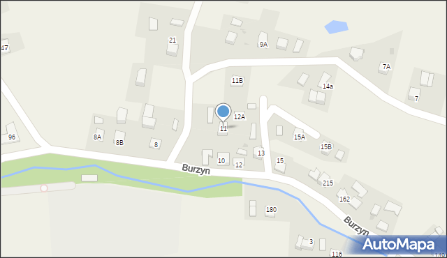 Burzyn, Burzyn, 11, mapa Burzyn