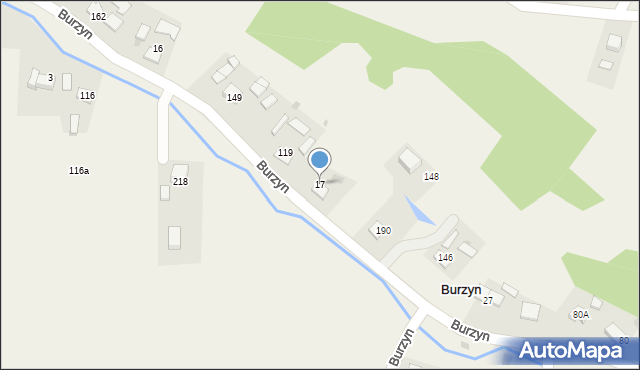 Burzyn, Burzyn, 17, mapa Burzyn