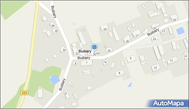 Buślary, Buślary, 31, mapa Buślary