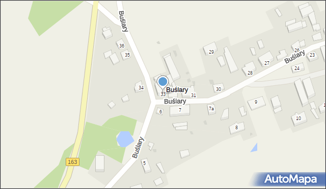 Buślary, Buślary, 33, mapa Buślary