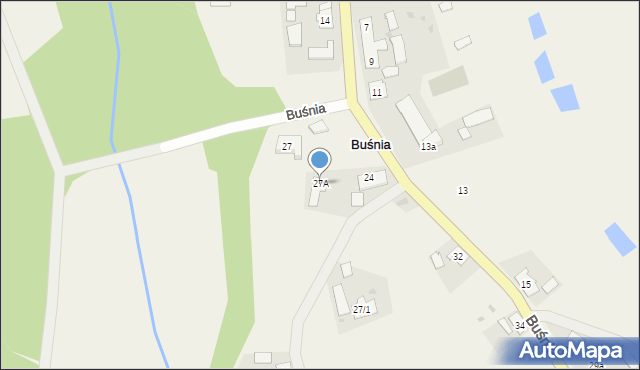 Buśnia, Buśnia, 27A, mapa Buśnia