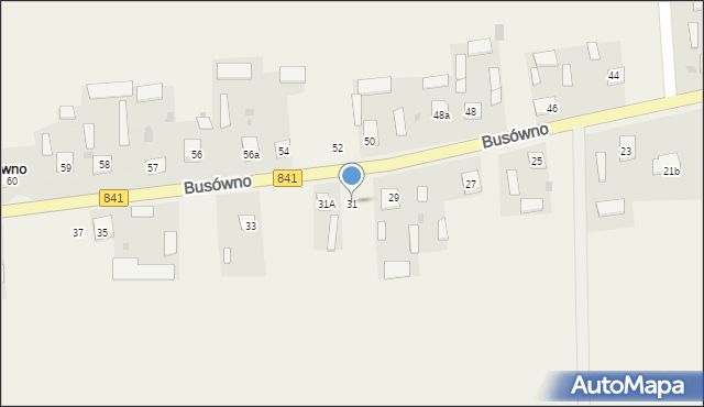 Busówno, Busówno, 31, mapa Busówno