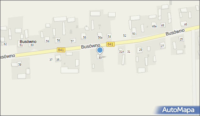 Busówno, Busówno, 33, mapa Busówno