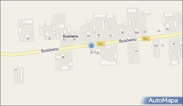 Busówno, Busówno, 37, mapa Busówno