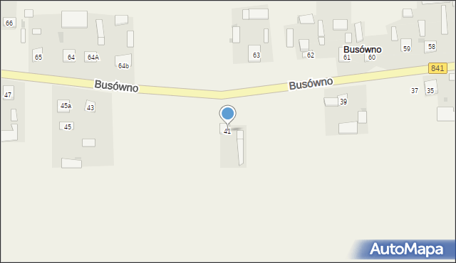 Busówno, Busówno, 41, mapa Busówno