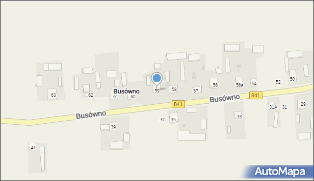 Busówno, Busówno, 59, mapa Busówno