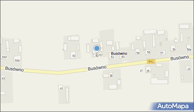 Busówno, Busówno, 62, mapa Busówno