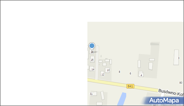 Busówno-Kolonia, Busówno-Kolonia, 18, mapa Busówno-Kolonia