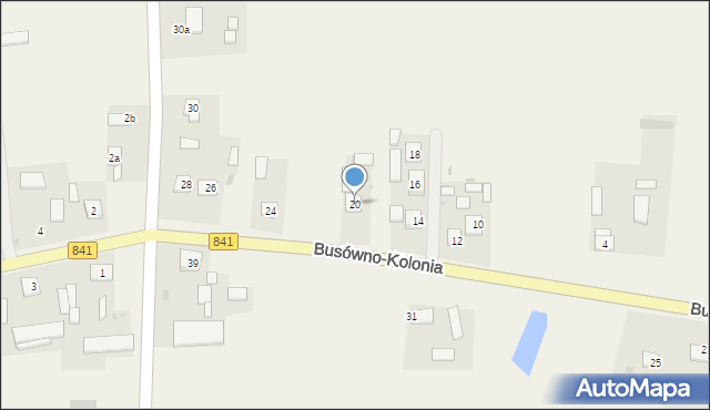 Busówno-Kolonia, Busówno-Kolonia, 20, mapa Busówno-Kolonia