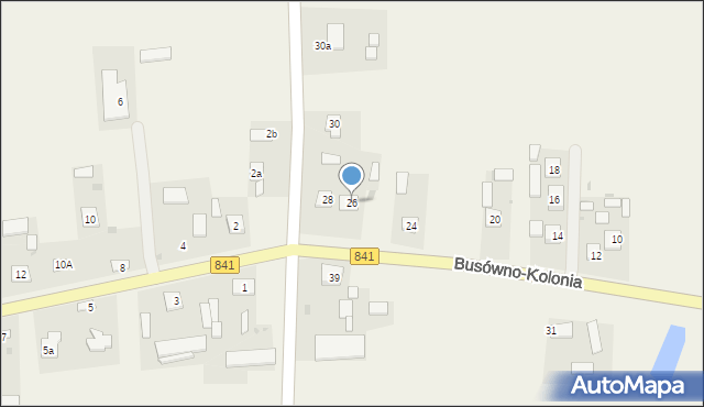 Busówno-Kolonia, Busówno-Kolonia, 26, mapa Busówno-Kolonia