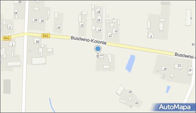 Busówno-Kolonia, Busówno-Kolonia, 31, mapa Busówno-Kolonia