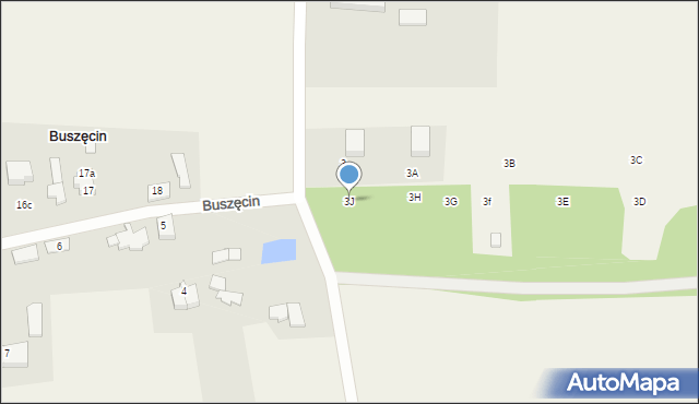 Buszęcin, Buszęcin, 3J, mapa Buszęcin