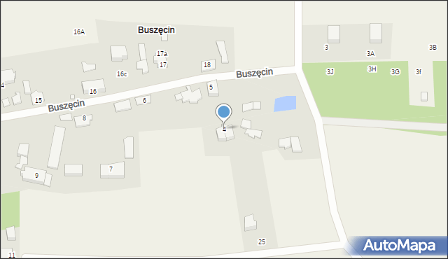 Buszęcin, Buszęcin, 4, mapa Buszęcin