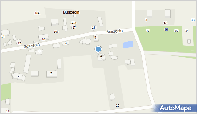 Buszęcin, Buszęcin, 4a, mapa Buszęcin