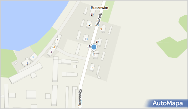 Buszewko, Buszewko, 11, mapa Buszewko