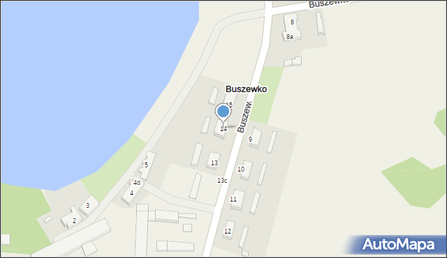 Buszewko, Buszewko, 14, mapa Buszewko