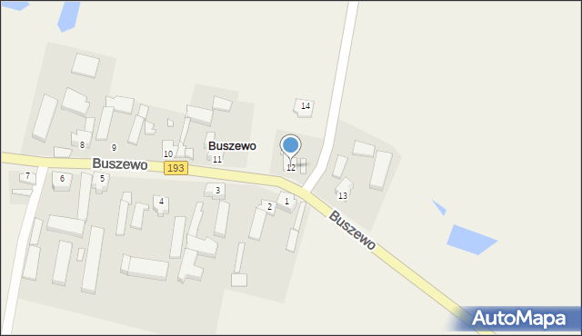 Buszewo, Buszewo, 12, mapa Buszewo